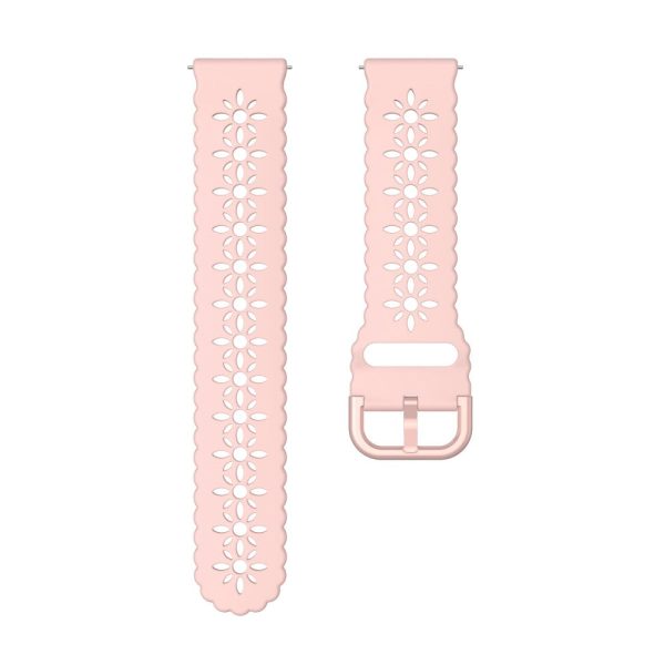 20mm Universal plum blossom silicone watch strap - Pink Sale