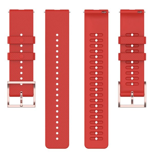 20mm Universal dots design silicone watch strap - Red For Discount