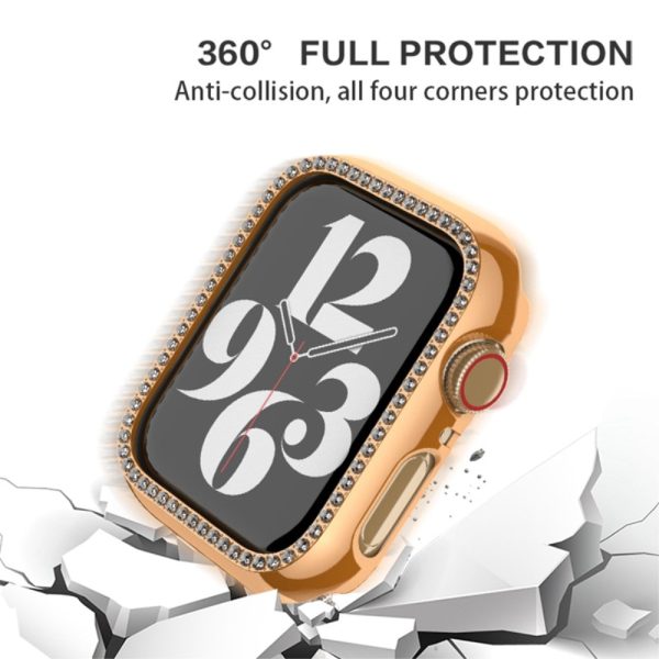 Apple Watch Series 9   8   7 45mm Watch Case Electroplating Impact-Resistant Watch Frame - Gold For Cheap