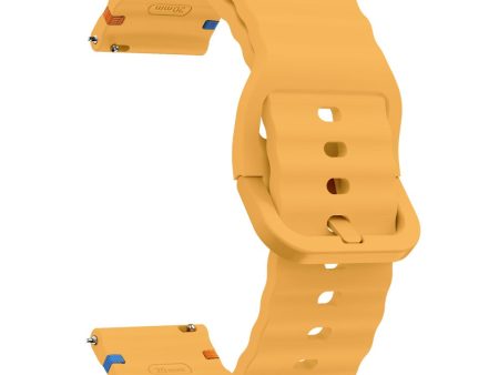 22mm Silicone Band Xiaomi Watch S4 Sport   Redmi Watch 5 Active Wave Design Watch Strap - Yellow Sale