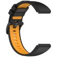 22mm Strap Garmin Fenix 8 47mm   Fenix E 47mm   Quatix 7 Pro Universal Silicone Watch Band - Black+Orange Online now