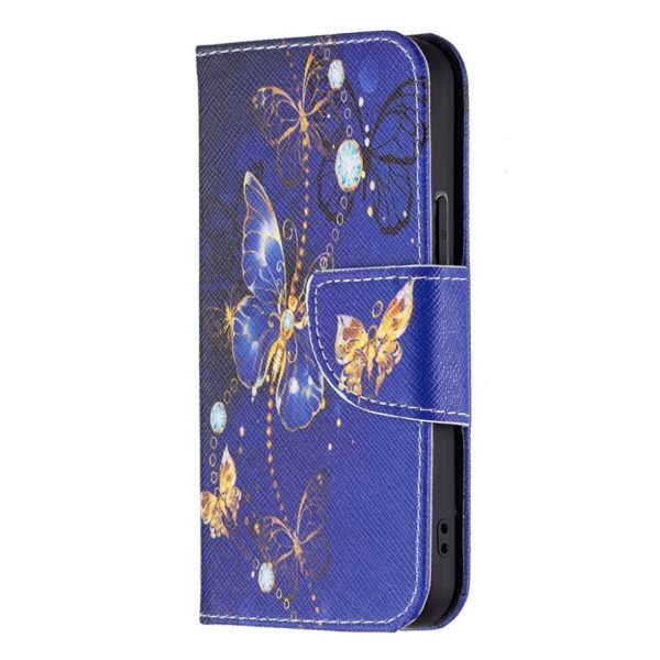 Wonderland iPhone 13 Mini flip case - Purple Butterflies Online