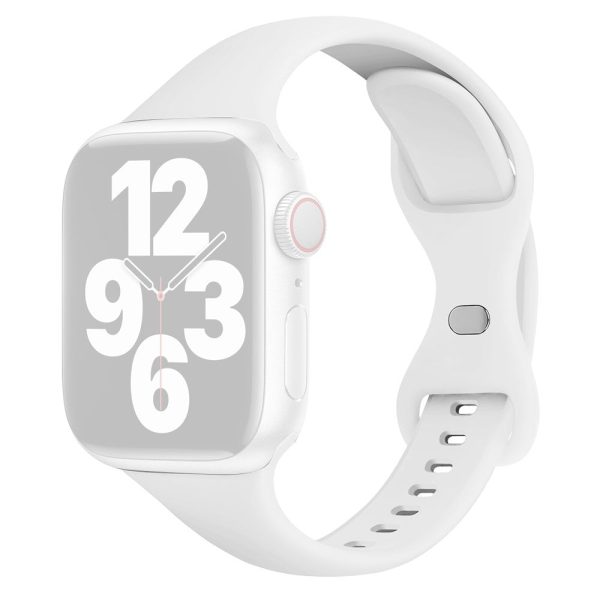 Apple Watch 49mm   45mm   44mm   42mm Silicone Watch Strap - White Supply