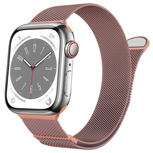 Apple Watch Series 41mm - 40mm - 38mm Watch Band Milanese Magnetic Strap - Pink+Orange Online now