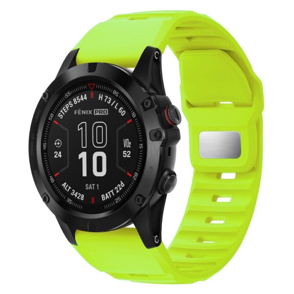 26mm Silicone Band Garmin Fenix 8 51mm   Enduro 3   Enduro 2 Quick Release Watch Strap - Green For Sale