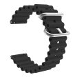 20mm Universal silicone watch strap - Black For Sale