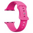 Apple Watch Series 41mm - 40mm - 38mm Watch Strap 8-Shaped Buckle Silicone Band - Rose Fashion