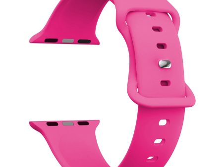 Apple Watch Series 41mm - 40mm - 38mm Watch Strap 8-Shaped Buckle Silicone Band - Rose Fashion