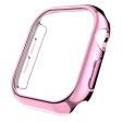 Apple Watch Series 10 46mm Case Electroplated Hollow Hard Bump Resistant Watch Protective Cover - Pink Cheap