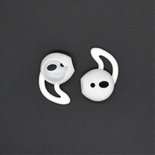 Apple Airpods 1 pair silicone ear hocks skin cover replacement - White For Sale