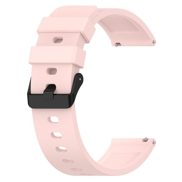 Amazfit Bip 3   Bip S silicone watch strap with black buckle - Light Pink Online Sale