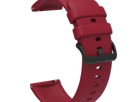 22mm Universal sporty silicone watch strap - Wine Red Online Hot Sale