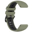 20mm Strap Garmin Fenix 8 43mm   Descent MK3   MK3i   epix Pro (Gen 2) 42mm Universal Silicone Watch Band - Army Green+Black Fashion