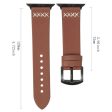 Apple Watch Series 41mm   40mm   38mm Cross Stitch Leather Watch Band - White Supply