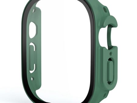 Apple Watch Ultra cover with tempered glass screen protector - Army Green Fashion