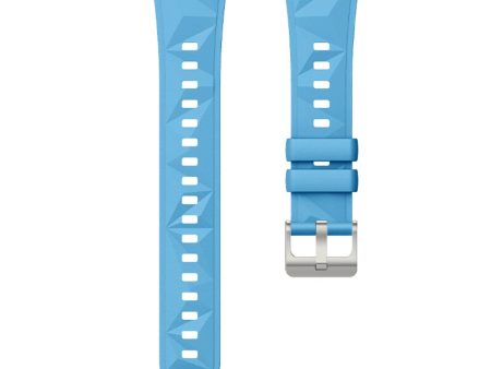 18mm Strap Huawei Watch GT 5 41mm   GT 4 41mm   Garmin Venu 3S Rhombus Pattern Universal Silicone Watch Band - Sky Blue Online now