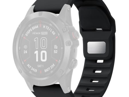 26mm Silicone Band Garmin Fenix 8 51mm   Enduro 3   Enduro 2 Quick Release Watch Strap - Black Online Sale