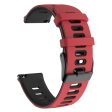 20mm Universal dual color silicone watch strap - Red   Black Online now