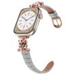 Apple Watch Series 41mm - 40mm - 38mm Watch Band Bamboo Textured - Rose Gold   Grey Online Sale