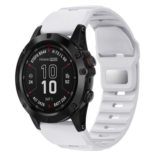 26mm Silicone Band Garmin Fenix 8 51mm   Enduro 3   Enduro 2 Quick Release Watch Strap - White For Sale