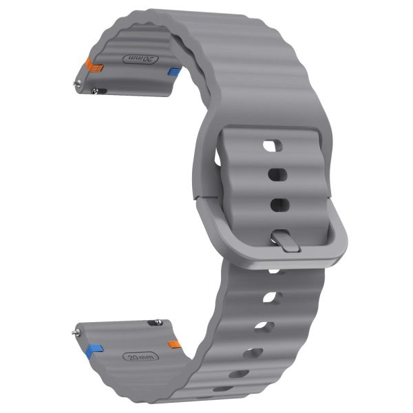 22mm Silicone Band Xiaomi Watch S4 Sport   Redmi Watch 5 Active Wave Design Watch Strap - Grey Online now