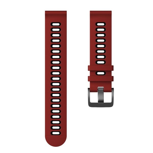 20mm Universal dual color silicone watch strap - Red   Black Online now