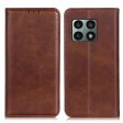 Wallet-style genuine leather flipcase for OnePlus 10 Pro - Coffee For Cheap