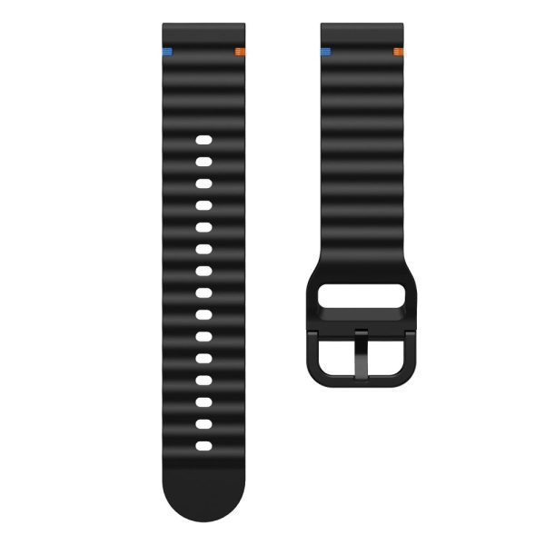 22mm Silicone Band Xiaomi Watch S4 Sport   Redmi Watch 5 Active Wave Design Watch Strap - Black Online