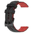 20mm Universal dual color football pattern style strap - Black   Red Sale