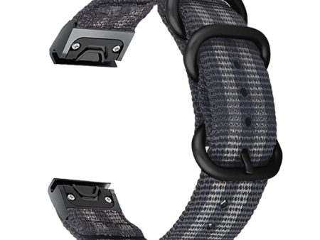 20mm nylon watch strap for Garmin watch - Black   Grey For Sale