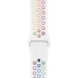 Apple Watch (45mm) dual color rainbow silicone watch strap - White on Sale