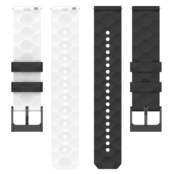 20mm Universal dual color football pattern style strap - Black   White Online now