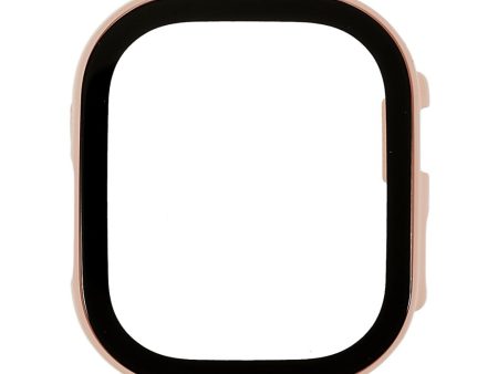 Apple Watch Ultra cover with tempered glass screen protector - Pink Online Sale