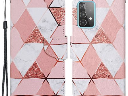 Wonderland Samsung Galaxy A53 5G flip case - Pink   White Marble on Sale