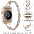 Apple Watch Series 8 (41mm) rhinestone décor wrist strap - Gold For Discount