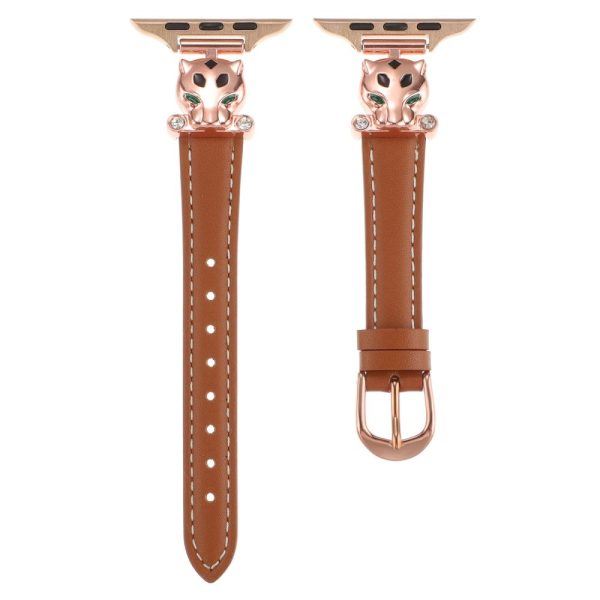 Apple Watch Series 41mm - 40mm - 38mm Watch Band - Rose Gold   Brown Hot on Sale