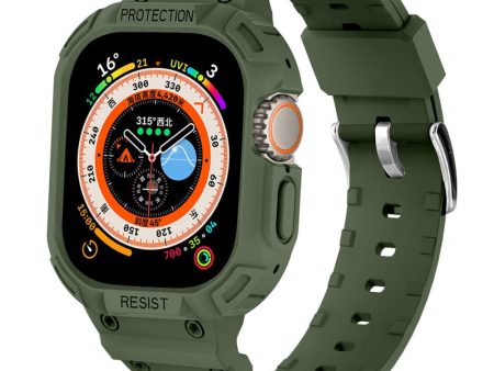 Apple Watch Ultra protective watch strap with cover - Army Green Online Hot Sale