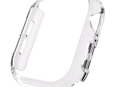 Apple Watch Series 10 46mm Case Electroplated Hollow Hard Bump Resistant Watch Protective Cover - Transparent Sale