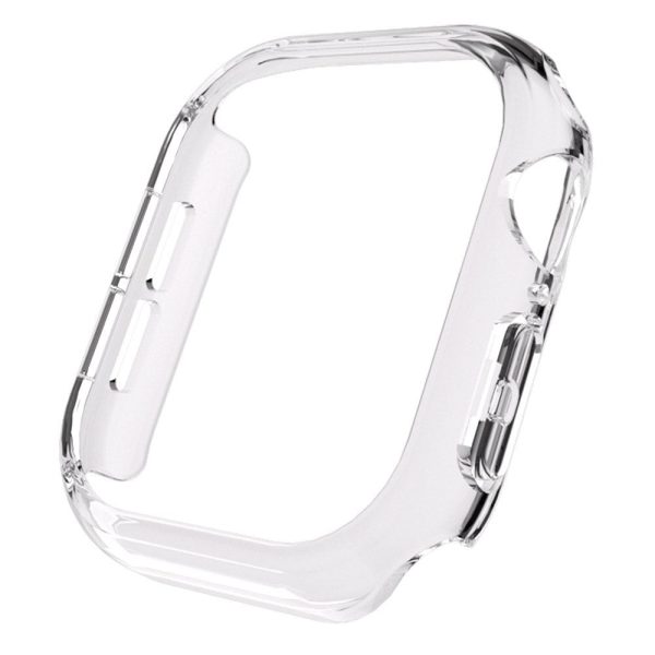 Apple Watch Series 10 46mm Case Electroplated Hollow Hard Bump Resistant Watch Protective Cover - Transparent Sale