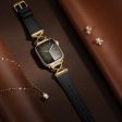 Apple Watch Series 41mm - 40mm - 38mm Electroplated Buckle Watch Strap - Black+Gold Online Sale