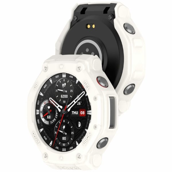 Huami Amazfit T-Rex 3 Flexible Watch Case Anti-Scratch Hollow Watch Frame Cover - Ivory White For Cheap