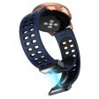 20mm Universal dual color silicone strap with black buckle - Midnight Blue   Black Online now