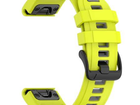 20mm Strap Garmin Fenix 8 43mm   Descent MK3   MK3i   epix Pro (Gen 2) 42mm Universal Silicone Watch Band - Lime+Grey For Discount