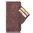 Modern-styled leather wallet case for Samsung Galaxy Xcover 5 - Brown Hot on Sale