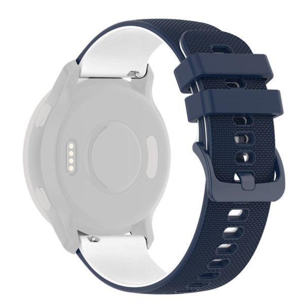 20mm silicone watch strap for Garmin watch - Navy Blue   White Cheap