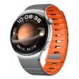 22mm Magnetic Strap Xiaomi Watch S4 Sport   Redmi Watch 5 Active Silicone Watch Band - Grey+Orange Online Sale