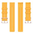 20mm Universal dots design silicone watch strap - Yellow Fashion