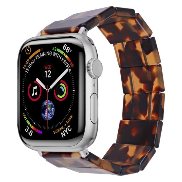 Apple Watch Series 41mm - 40mm - 38mm Resin Blocks Strap - Tortoiseshell Supply