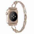 Apple Watch Series 8 (41mm) rhinestone décor wrist strap - Gold For Discount