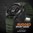 26mm Silicone Band Garmin Fenix 8 51mm   Enduro 3   Enduro 2 Quick Release Watch Strap - Army Green Fashion